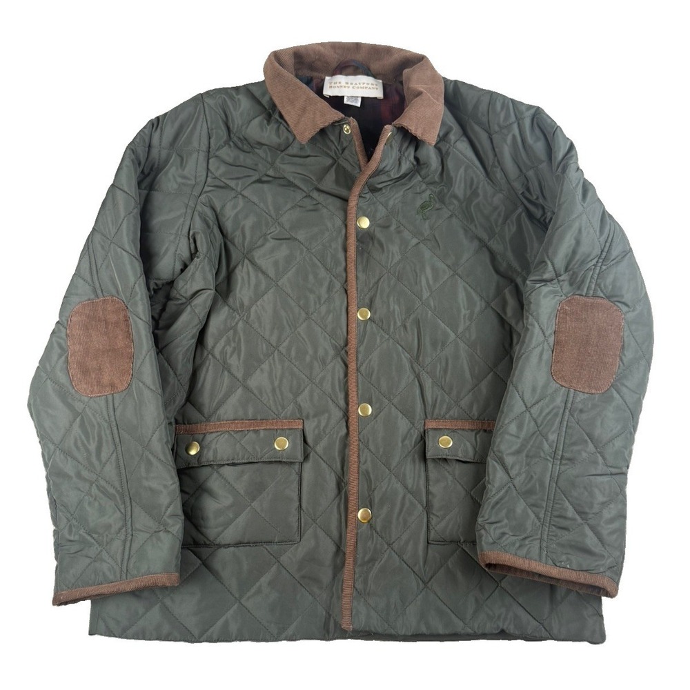 The Beaufort Bonnet Company Jacket Girls 14 Quilted Olive Corduroy Equestrian